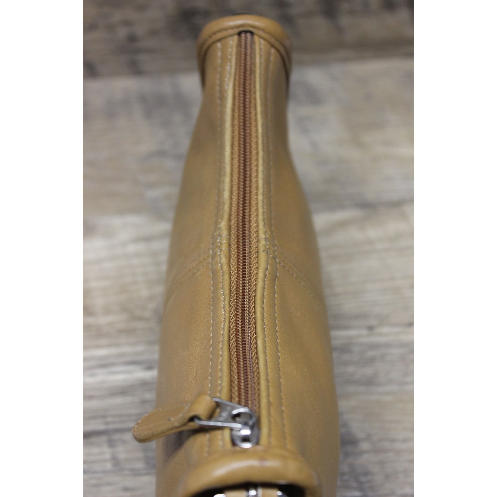 Coach Vintage Leather Shoulder Bag Women's Small Toffee Tan Zip Purse‎ 4104 - Picture 15 of 16